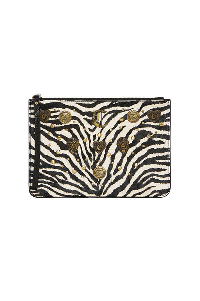 Studded Leather Clutch- Night Waiting For Day