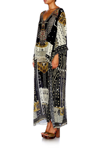 Overlay Kaftan W/ Split Front- Mali Mud Story