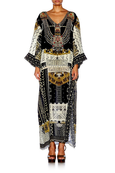 Overlay Kaftan W/ Split Front- Mali Mud Story