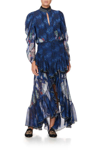 Maxi Skirt W/ Double Frill- Camden Moon