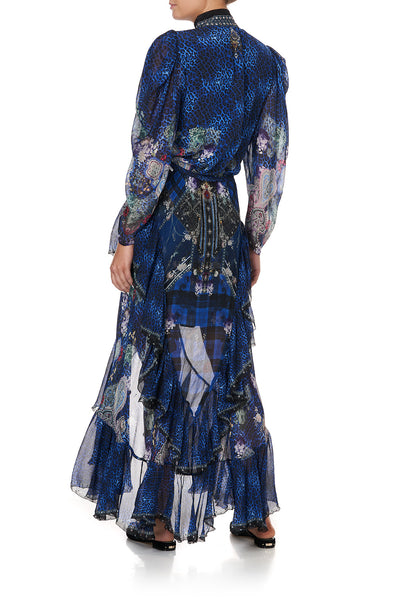 Maxi Skirt W/ Double Frill- Camden Moon