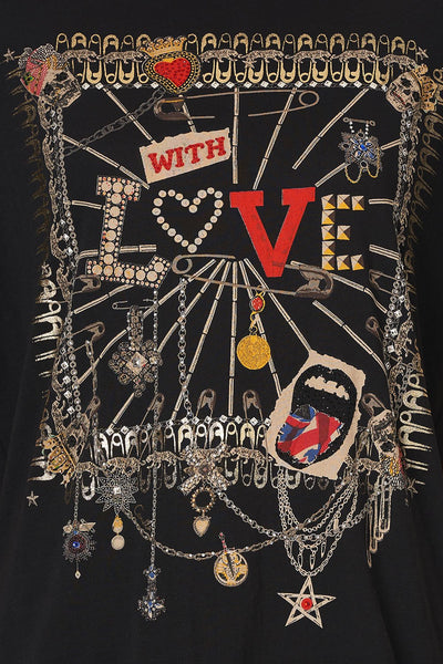 Oversize Band Tee- Camden Moon