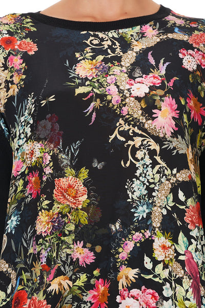 Long Sleeve Jumper W/ Print Front- Hampton Hive