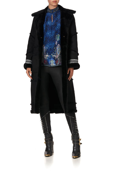 Pintuck Blouse W Drape Sleeve- Camden Moon