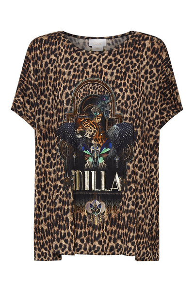 Loose Fit Round Neck Tee- Fitzgeralds Flapper