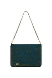 Zip Top Clutch Crossbody- Luxe Emerald