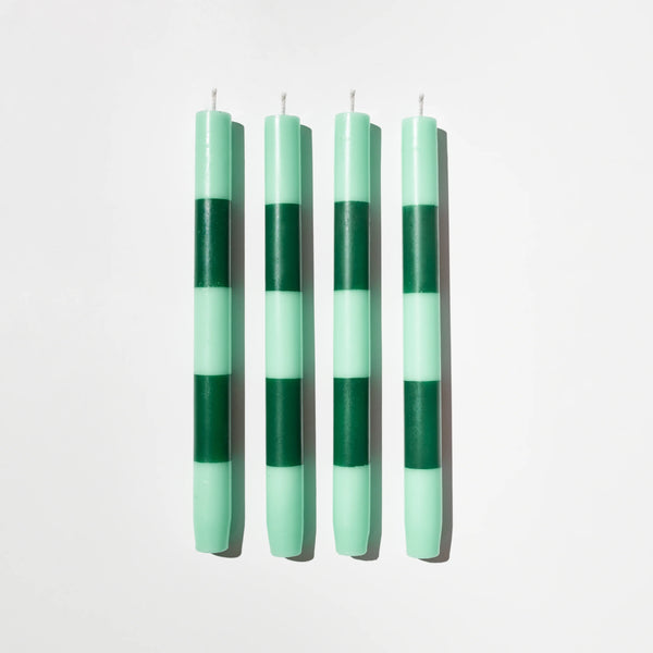 STRIPE CANDLE PACK - JADE + GREEN