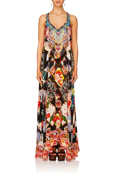 V Neck Back Dress- Star Girl