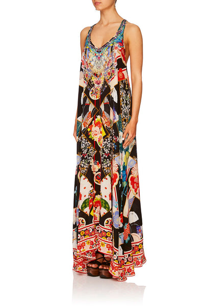 V Neck Back Dress- Star Girl