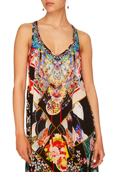 V Neck Back Dress- Star Girl