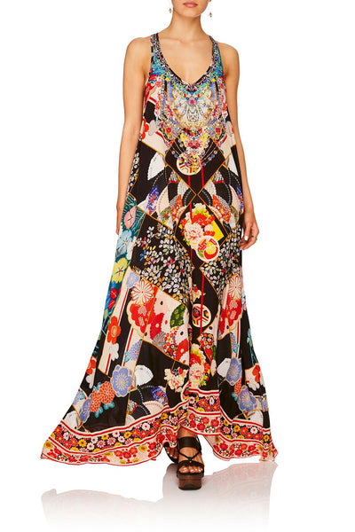 V Neck Back Dress- Star Girl