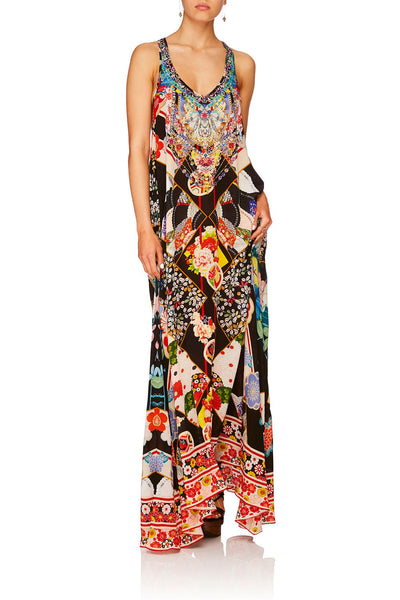 V Neck Back Dress- Star Girl