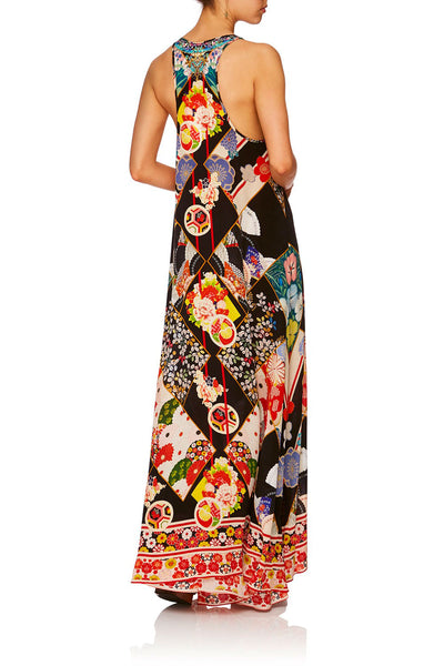 V Neck Back Dress- Star Girl