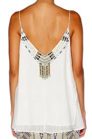 Multi Layer V Neck Top - White