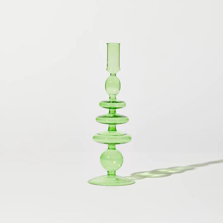 Double Bubble Candle Holder in Green