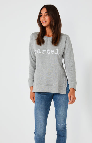 Cartel Beaded Sweater- Grey