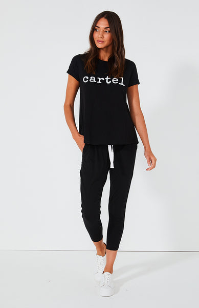 Cartel Beaded Tee- Black