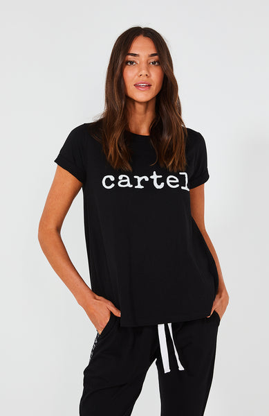 Cartel Beaded Tee- Black