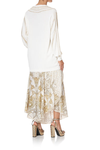 The Queens Chamber Embellished V Neck Knit