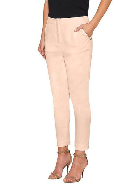 Day To Night Crop Tapered Pant- Nude