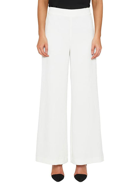Day To Night High Waisted Wide Leg Pant- White