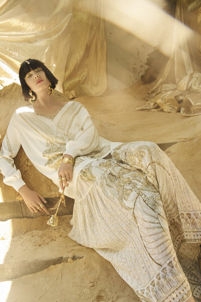 The Queens Chamber Embellished V Neck Knit