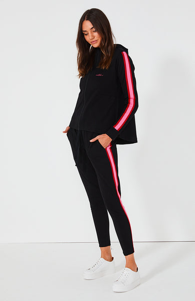 Dion Zip Up Hoodie- Black