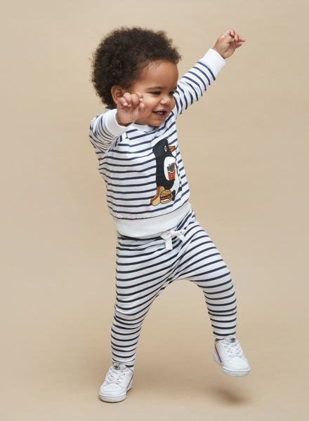 Stripe Drop Crotch Pant