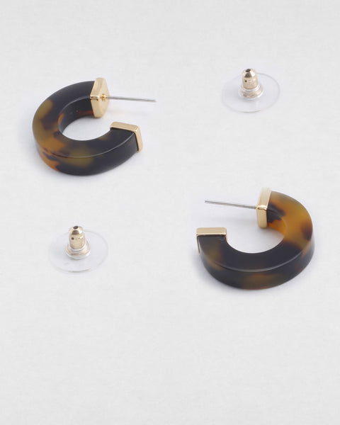 Kathy Earrings- Tort