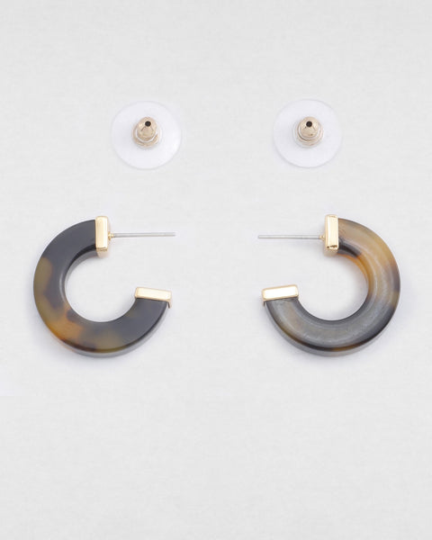 Kathy Earrings- Tort