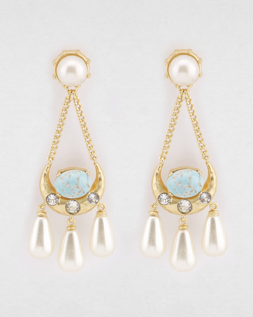 Creciente Earring- Turquoise