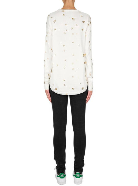 Escape Crew Sweater- White/Gold