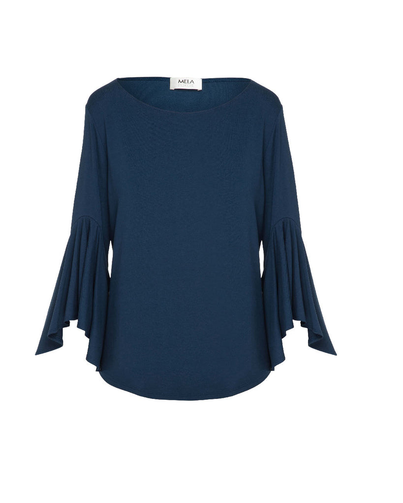 Origami Sleeve T- French Navy