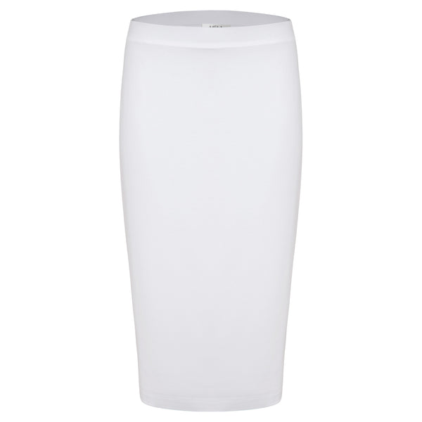 Pencil Double Skirt- White