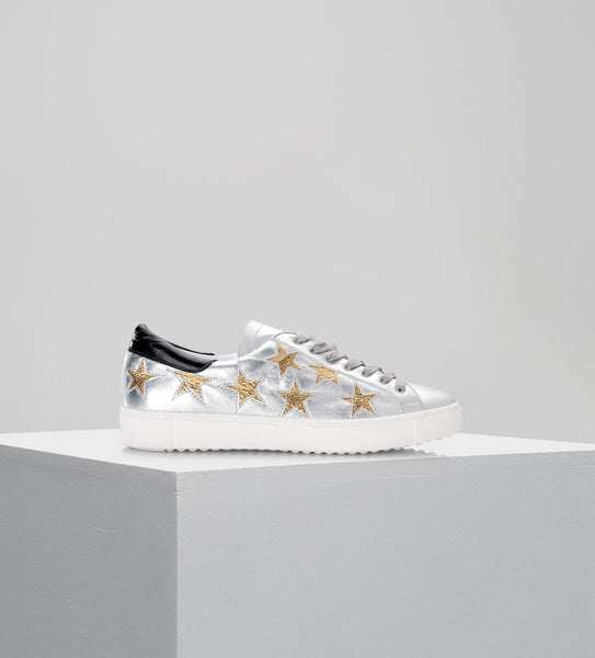 Stella Sneakers- Silver/Gold Metallic