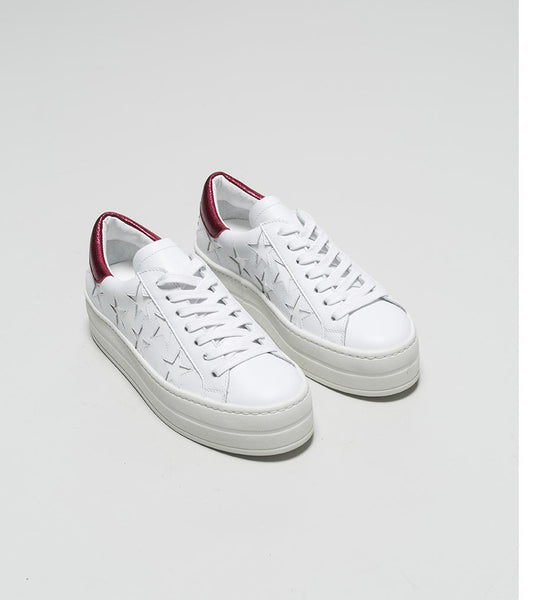 Bella- White/Dark Red