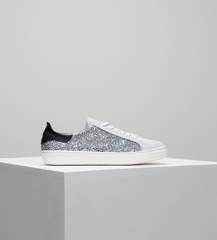 Indiana Sneaker- Silver Glitter