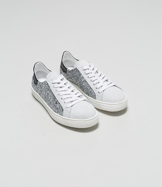 Indiana Sneaker- Silver Glitter