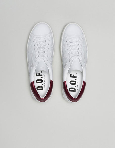 Bella- White/Dark Red