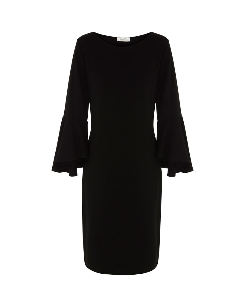 Tulip Sleeve Dress- Black