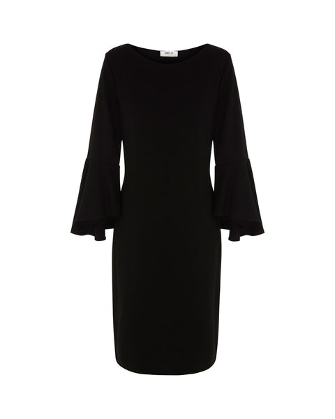 Tulip Sleeve Dress- Black
