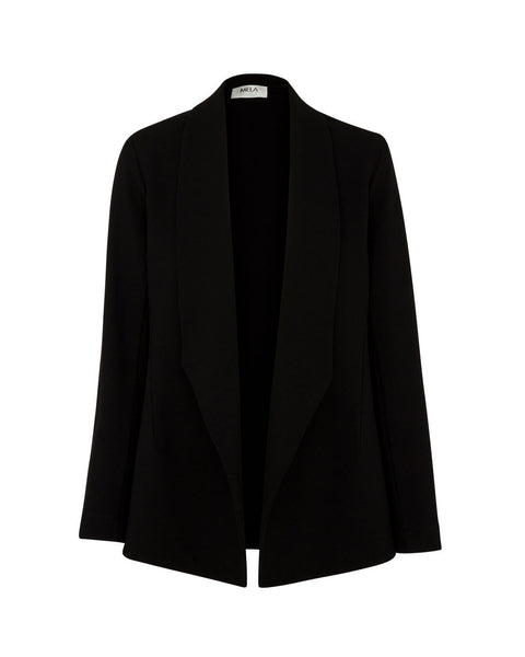 Velvet Smoking Jacket- Black