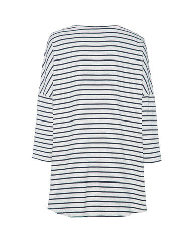 Short Sl Sweater- Chalk Marle/Ink