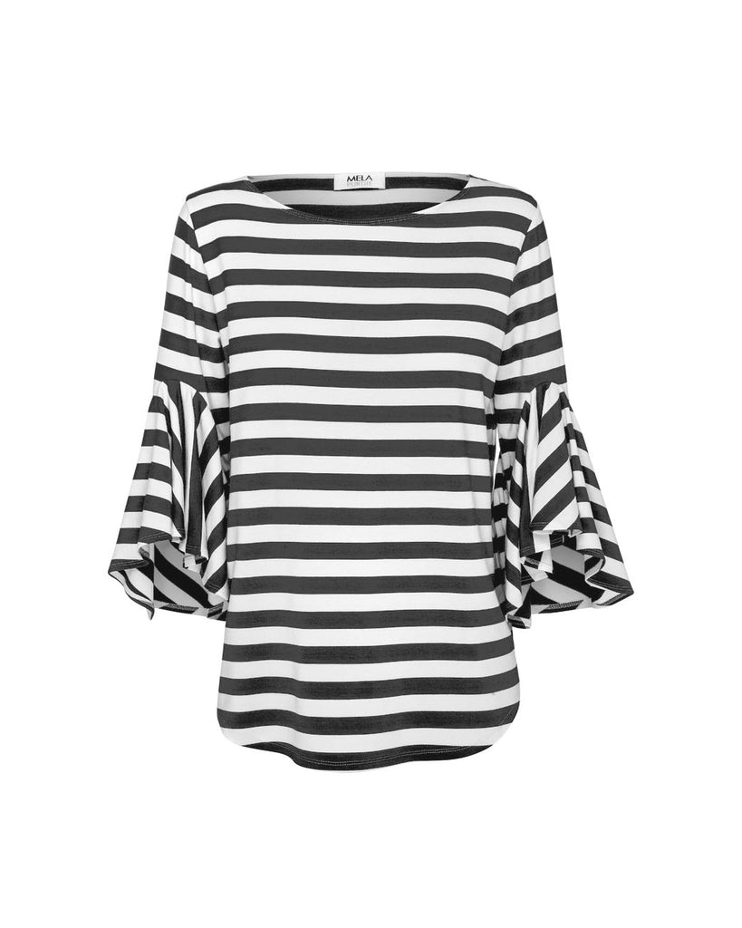 Origami Slv Tee- Lead/White