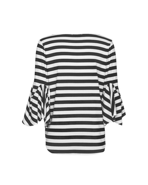 Origami Slv Tee- Lead/White