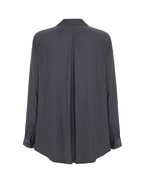 Zip Pleat Shirt- Eclipse