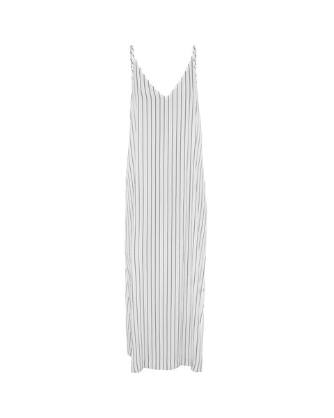 Crystal Maxi Dress- White Poet Stripe