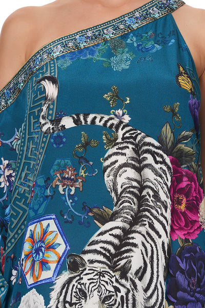 One Shoulder Kaftan W/ Neckband- Lunar Gazing