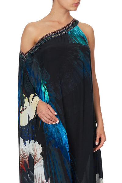 One Shoulder Kaftan W/ Neckband- Night Flight