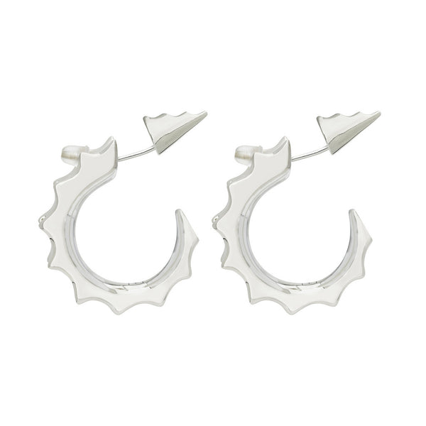 The Spike Jonze Succulent Hoop Earring- Silver